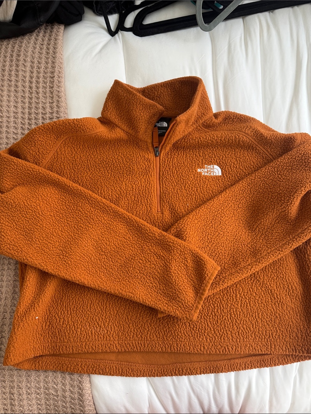 The North Face Rust Orange Sherpa Quarter-Zip Fleece